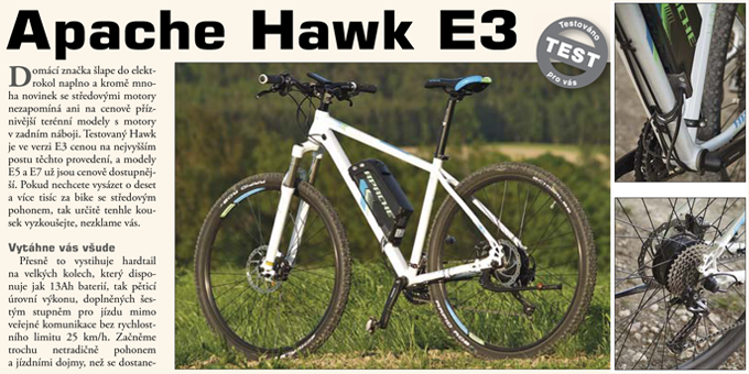 Test elektrokola Apache Hawk E3
