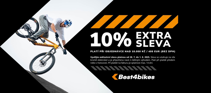 Extra sleva 10%  při objednávce nad 10 000 CZK/ 400 EUR platná v období od 28.7. do 1.8.2025